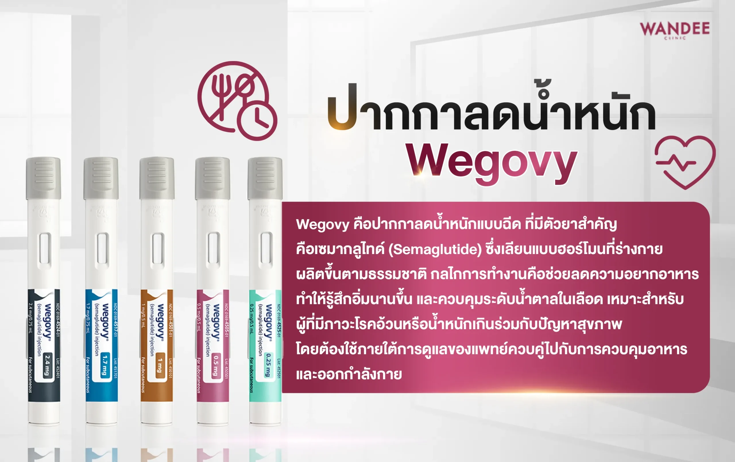 รู้จัก Wegovy ขอนแก่น เหมาะกับใครบ้าง ลดน้ำหนักได้จริงไหม